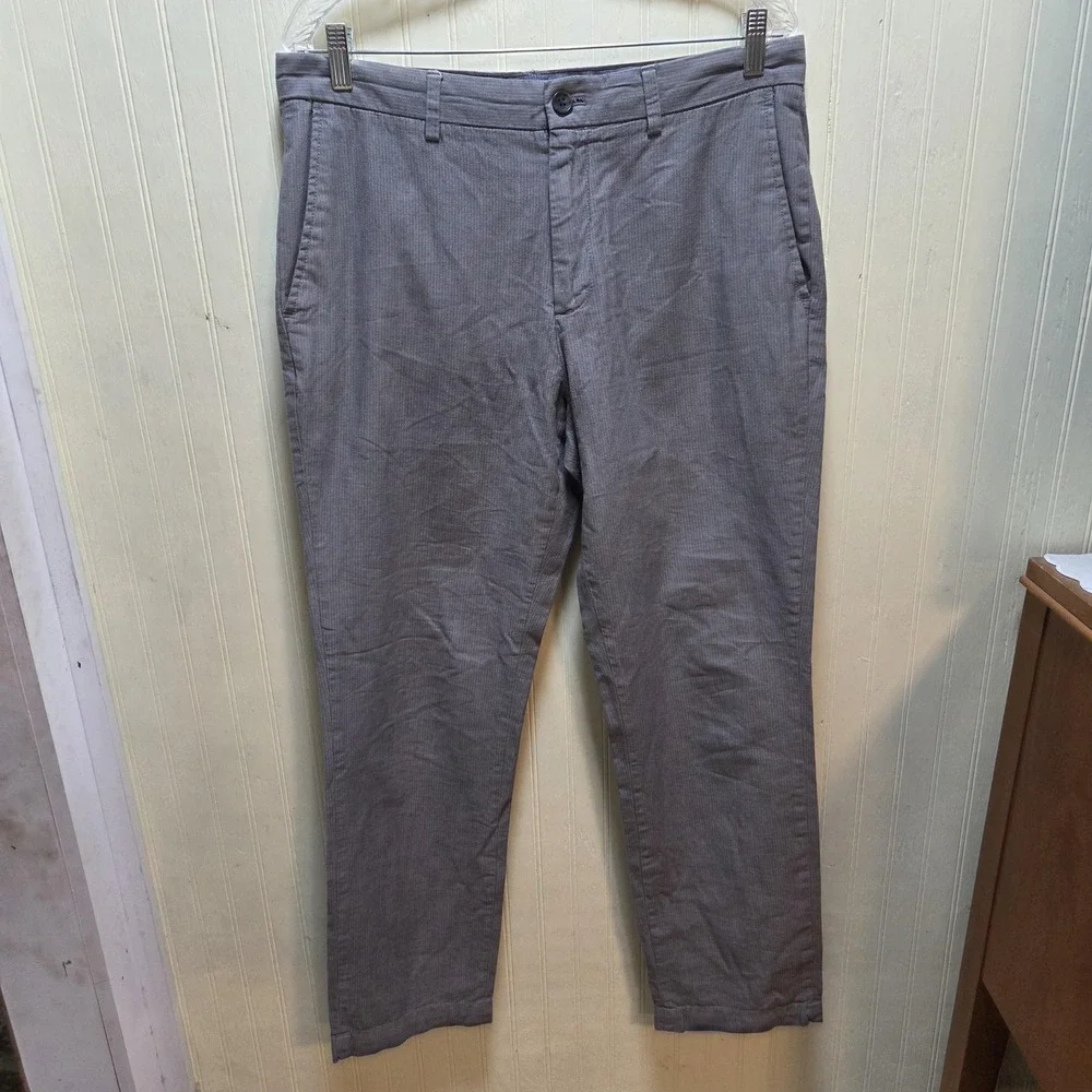 Banana Republic Pants Mens 33x30 Gray Aiden Fit Herringbone Chino Slim Casual